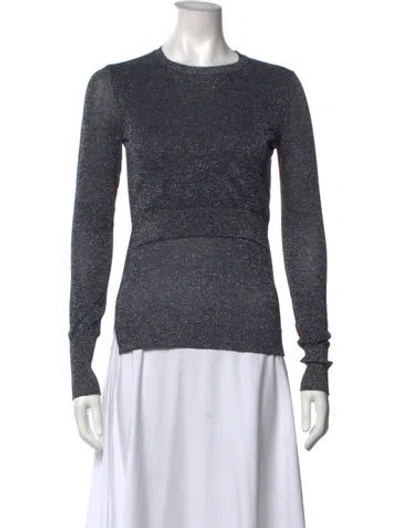 Pre-owned Joseph Patterned Crew Neck Sweater In Blue