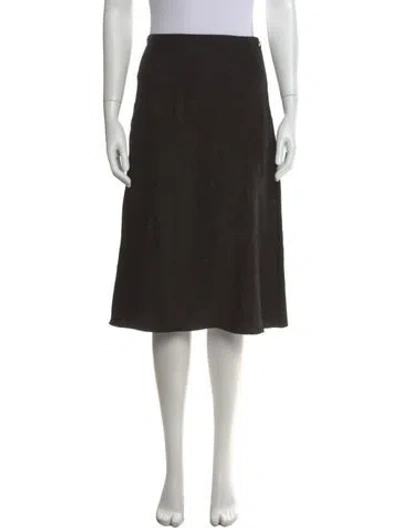 Pre-owned Joseph Patterned Midi Length Skirt In Black