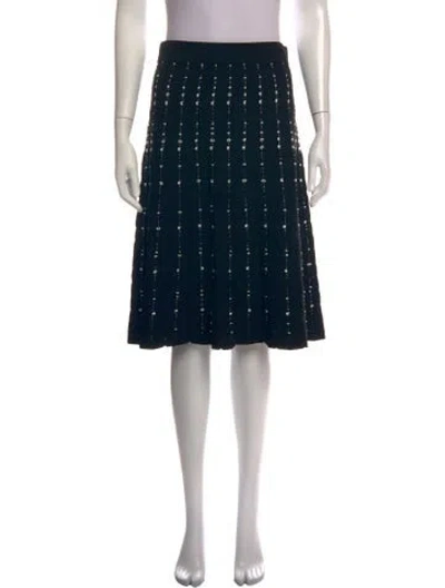 Pre-owned Joseph Patterned Midi Length Skirt In Black