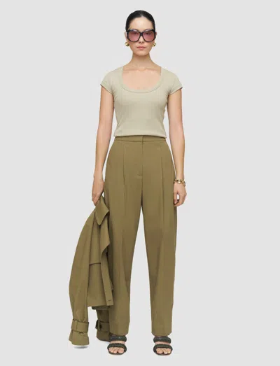 Joseph Paver Light Cotton Trousers In Green