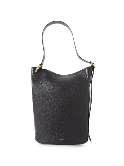 Joseph Pebbled Bucket Bag In Black