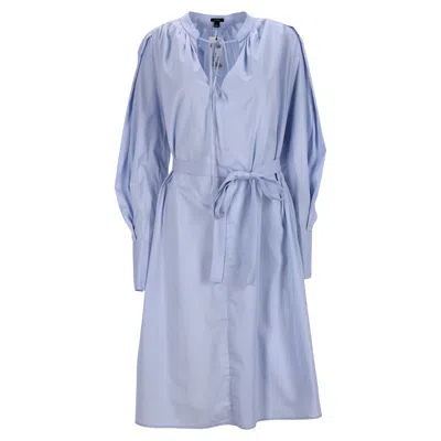Joseph Penrose Midi Dress In Light Blue Cotton