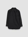 Joseph Perle Fluid Twill Wool Shirt In Black