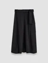 Joseph Pernette Fluid Twill Wool Skirt In Black