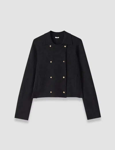 Joseph Pilar Leopard Jacquard Milano Jacket In Black