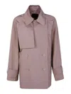 Joseph Pinot Double-breasted Coat Buttons In Brown