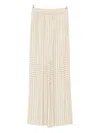 Joseph Pinstripe Geometric Trousers In Brown