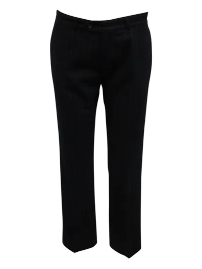 Pre-owned Joseph Pinstripe Trousers In Black