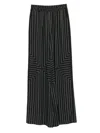 Joseph Hulin Geometric Print Silk Trousers In Black