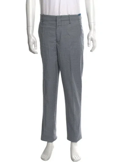 Pre-owned Joseph Plaid Print Pants In Blue