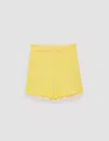 Joseph Plated Knit Shorts In Sunshine Combo