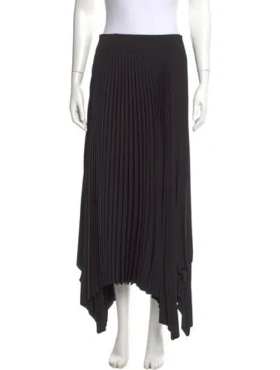 Pre-owned Joseph Pleated Accents Long Skirt In Black