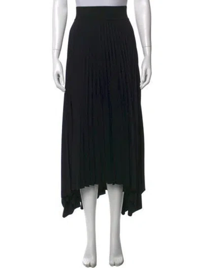 Pre-owned Joseph Pleated Accents Long Skirt In Black