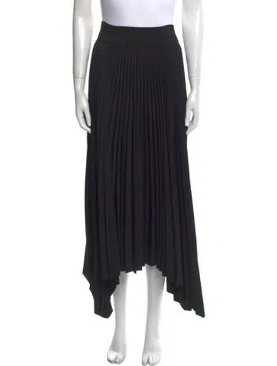 Pre-owned Joseph Pleated Accents Midi Length Skirt In Black