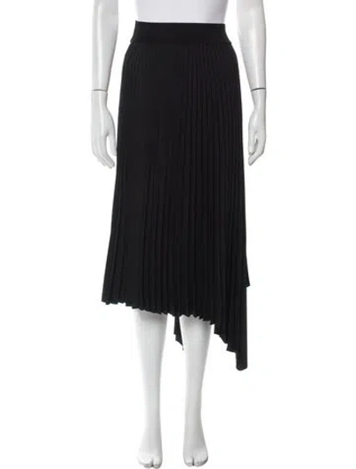 Pre-owned Joseph Pleated Accents Midi Length Skirt In Black