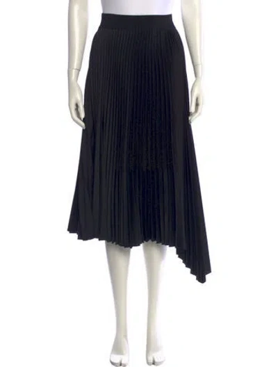 Pre-owned Joseph Pleated Accents Midi Length Skirt In Black