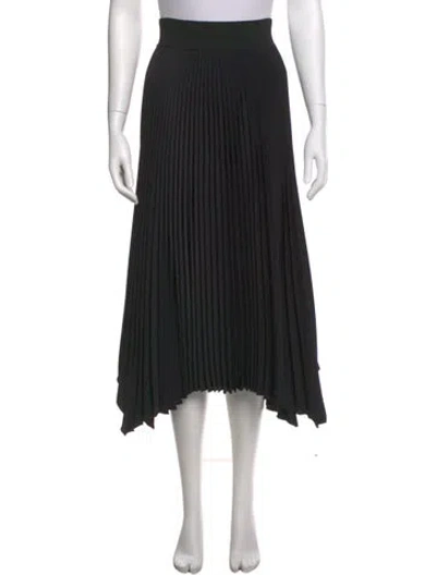 Pre-owned Joseph Pleated Accents Midi Length Skirt In Black