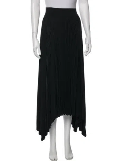 Pre-owned Joseph Pleated Accents Midi Length Skirt In Black
