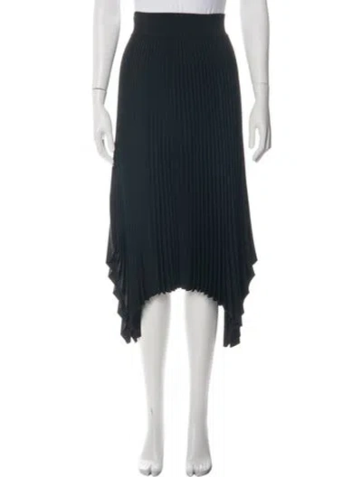 Pre-owned Joseph Pleated Accents Midi Length Skirt In Black