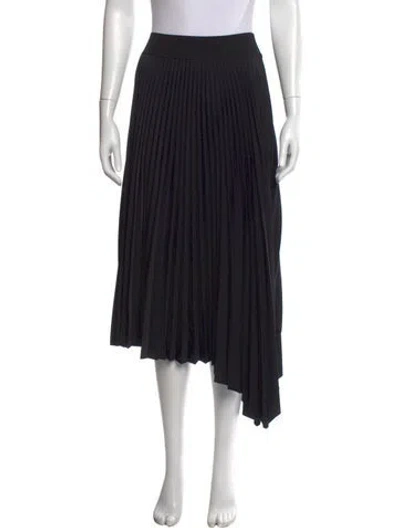 Pre-owned Joseph Pleated Accents Midi Length Skirt In Black