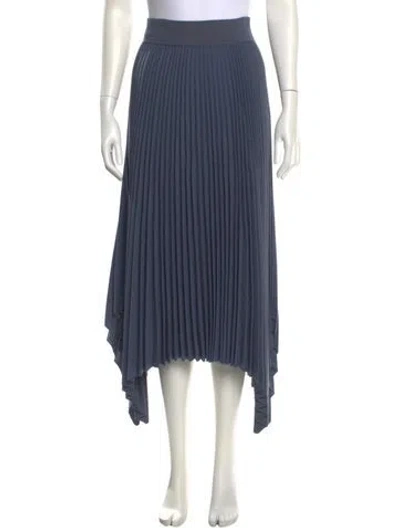 Pre-owned Joseph Pleated Accents Midi Length Skirt In Blue
