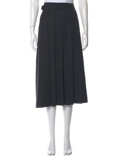 Pre-owned Joseph Pleated Accents Midi Length Skirt In Gray