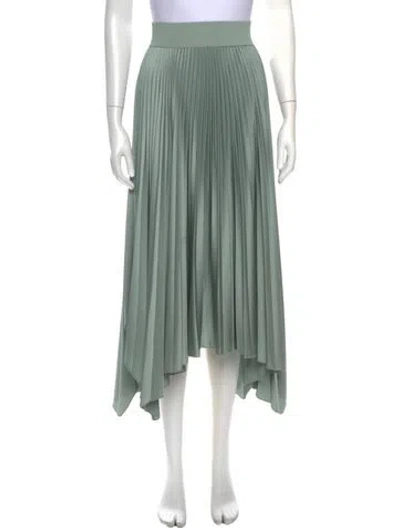 Pre-owned Joseph Pleated Accents Midi Length Skirt In Green