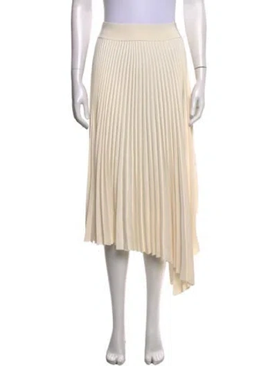 Pre-owned Joseph Pleated Accents Midi Length Skirt In Neutral