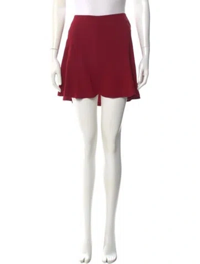 Pre-owned Joseph Pleated Accents Mini Skirt In Red