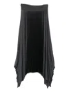 Joseph Pleated Asymmetric-hem Midi Skirt In Gold