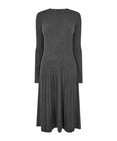 Joseph Pleated Detail Dress In Gray