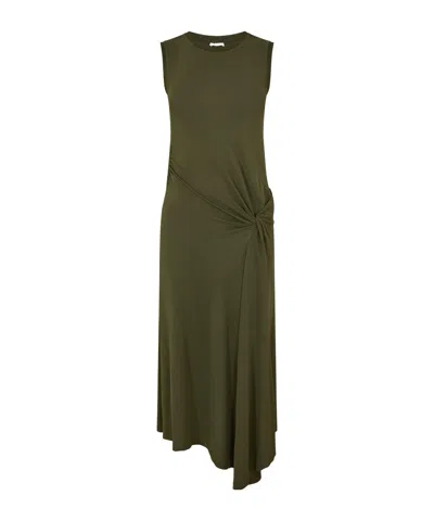 Joseph Pleated Detail Dress In Green