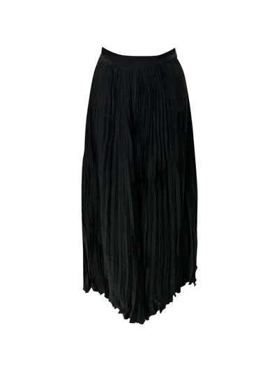 Pre-owned Joseph Pleated Maxi Skirt In Black