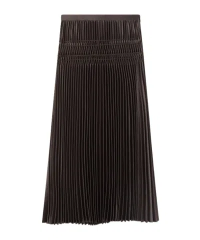 Joseph Hayes Pleated Woven Skirt In Black