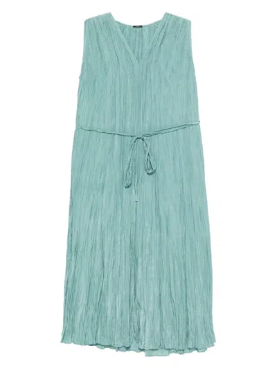 Joseph Pleated Midi Dress In Green