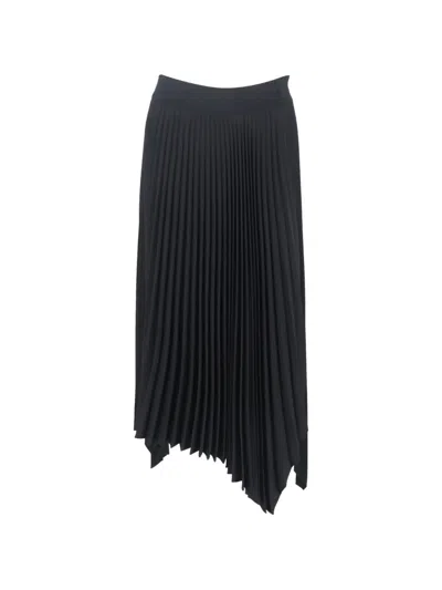 Pre-owned Joseph Pleated Midi Skirt In Black