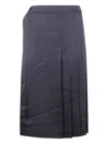 Joseph Pleated Midi Skirt In Blue