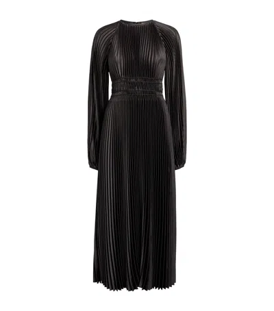Joseph Pleated Ortiz Midi Dress In Black