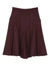 Joseph Pleated Shorts In Brown
