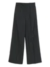 Joseph Pleated Wide-leg Trousers In Gray