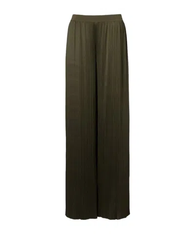 Joseph Pleated Wide-leg Pants In Green