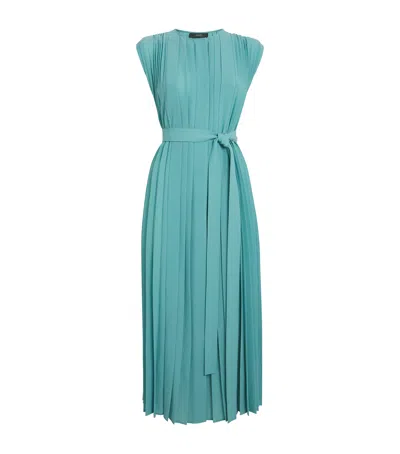 Joseph Plissé Davide Midi Dress In Blue