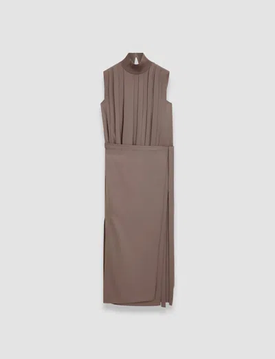 Joseph Plissé Folie Dress In Carob