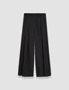 Joseph Womens Black Alana Wide-leg High-rise Wool-blend Trousers In Black