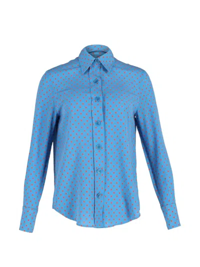 Pre-owned Joseph Polka-dot Button-up Shirt In Blue