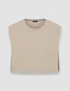 Joseph Poplin Jersey T-shirt In Escargot
