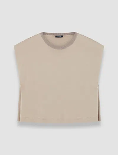 Joseph Poplin Jersey T-shirt In Escargot