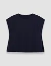 Joseph Poplin Jersey T-shirt In Navy