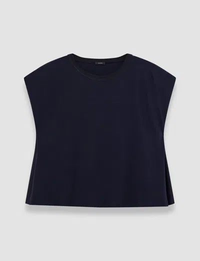 Joseph Poplin Jersey T-shirt In Navy