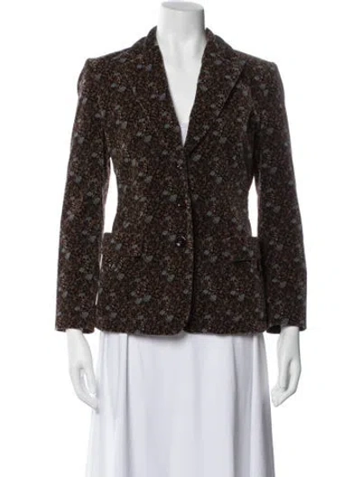 Pre-owned Joseph Printed Blazer In Brown